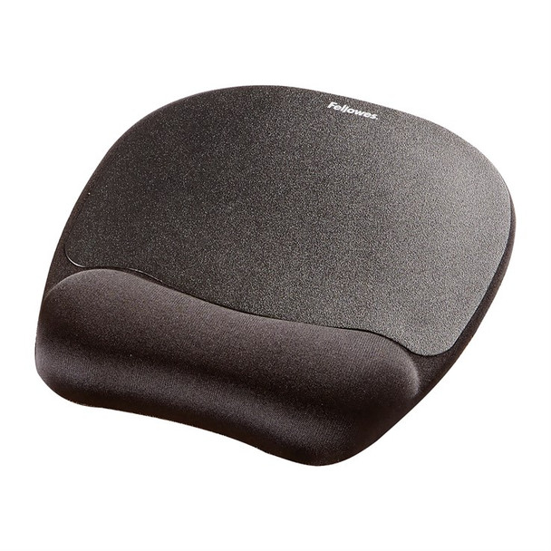 Fellowes Mouse Mat Wrist Support Memory Foam Mouse Pad Ergonomic Mouse Mat Black 9176501