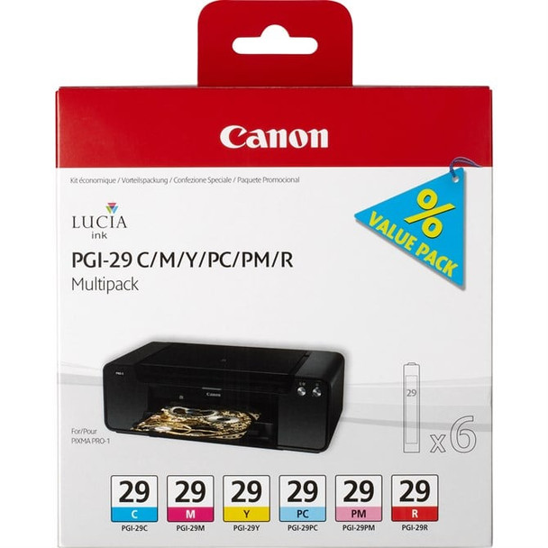 Canon PGI-29 C/M/Y/PC/PM/R 6 Ink Cartridge Multipack 4873B005