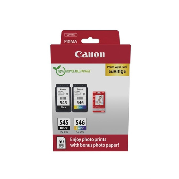 Canon 8287B008 ink cartridge 2 pcs Original Black Cyan Magenta Yellow 8287B008