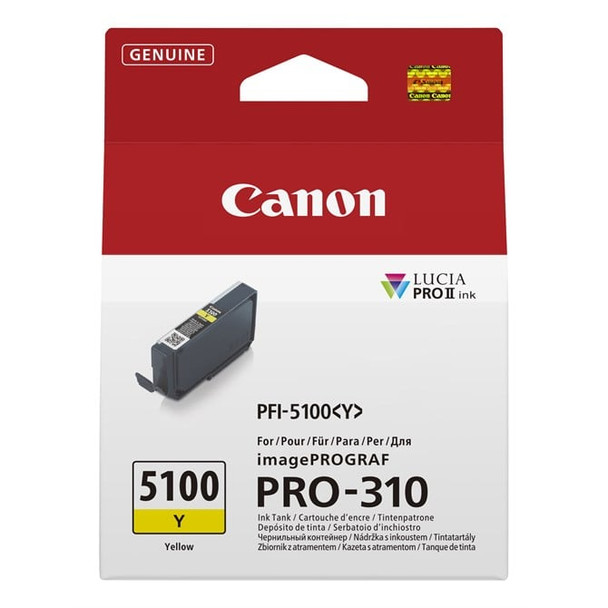Canon PFI-5100 Y Ink Cartridge 1 Pcs Original Yellow 6955C001