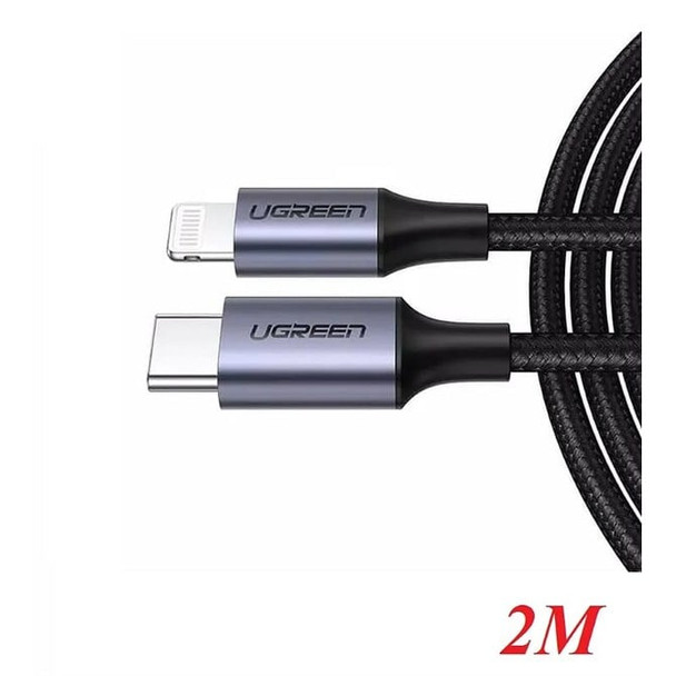 Ugreen 60761 Mobile Phone Cable Black 2 M USB C Lightning 60761