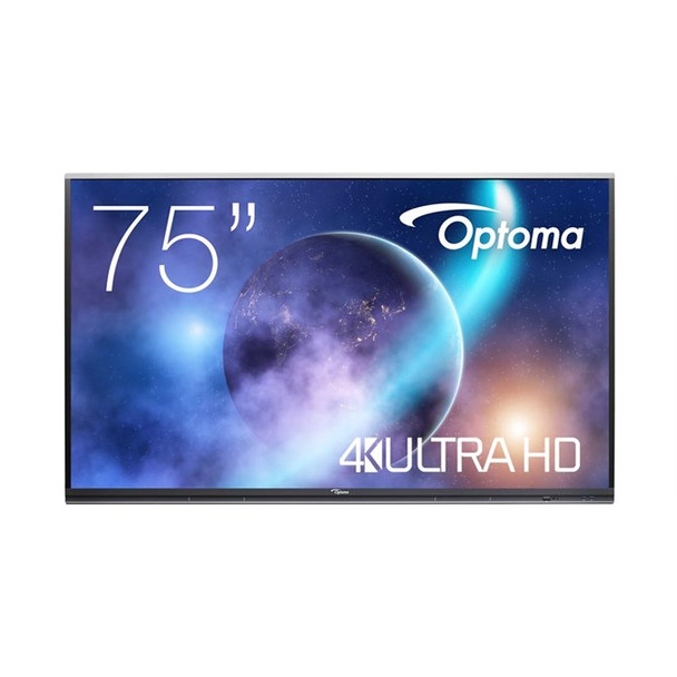 Optoma 5752RK+ Interactive flat panel 190.5 cm 75 LED 400 cd/m? 4K Ultra HD Blac H1F0C0KBW101