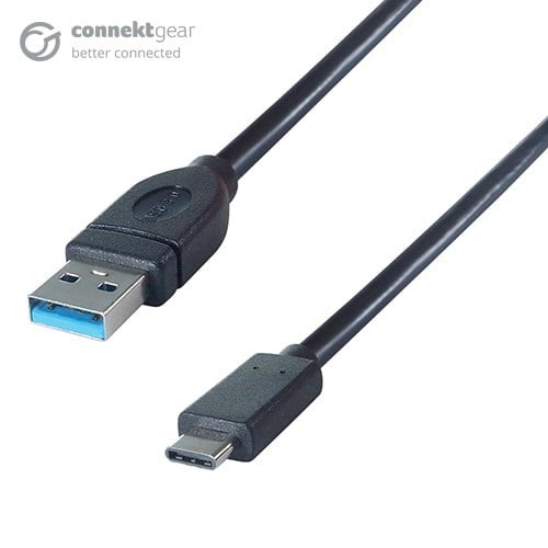 connektgear 1m USB 3.0 Connector Cable A Male to Type C Male - SuperSpeed 5Gbps 26-2998