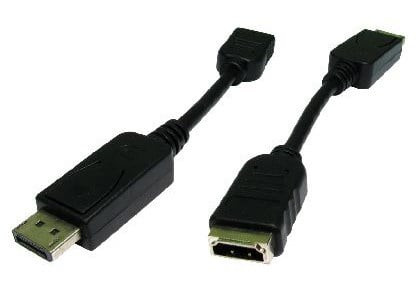 Cables Direct HDHDPORT-005CAB video cable adapter 0.15 m DisplayPort HDMI Black HDHDPORT-005CAB