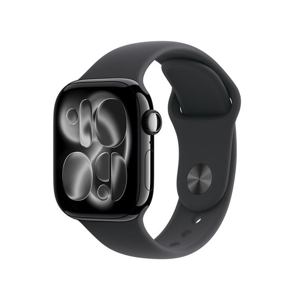 Apple Watch Series 11 GPS + Cellular 42mm Jet Black Aluminium Case with Black Sp MF834MP/A