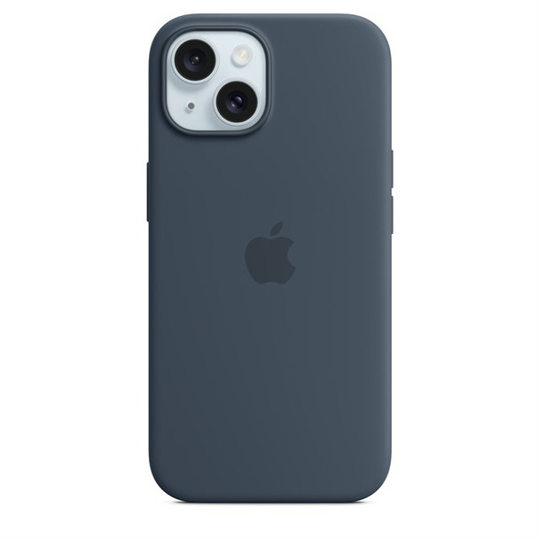 Apple iPhone 15 Silicone Case with MagSafe - Storm Blue MXPF3ZM/A