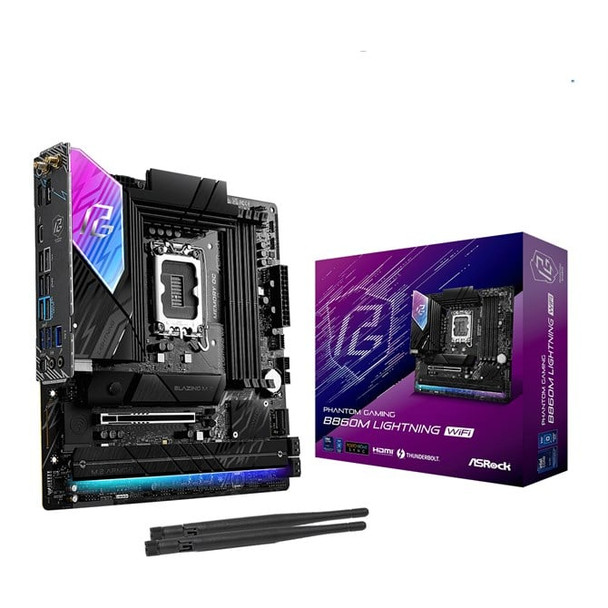 Asrock B860M LIGHTNING WIFI Intel B860 LGA 1851 Socket V1 Micro ATX B860M LIGHTNING WIFI