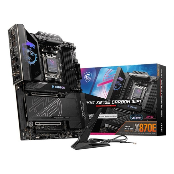 MSI MPG X870E CARBON WIFI Motherboard AMD X870E Socket AM5 ATX MPG X870E CARBON WIFI