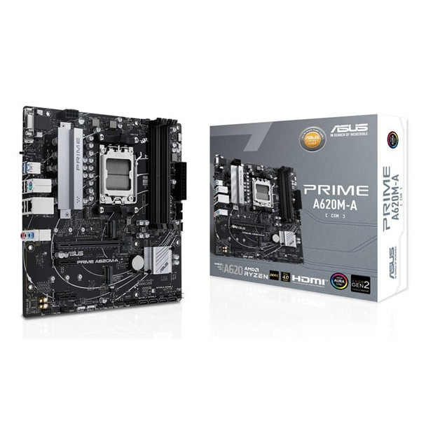 ASUS PRIME A620M-A-CSM AMD A620 Socket AM5 Micro ATX 90MB1F10-M0EAYC