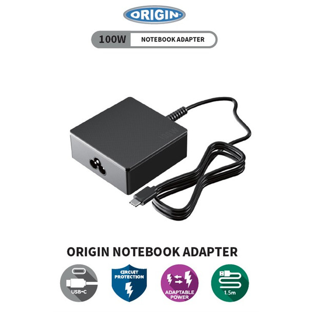 Origin Storage 100W USB-C Adapter with  Cable OS-C100W