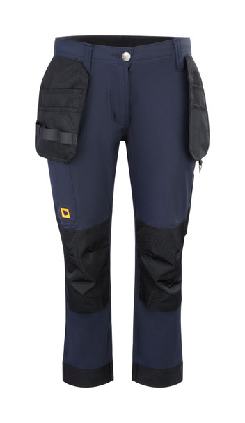 Jcb Ladies Stretch Holster Pocket Trousers Navy Blue Size 10R JCB028N10R