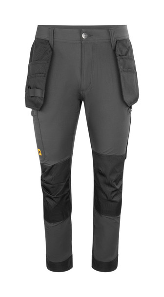 Jcb Workwear Mens 4-Way Stretch Holster Pocket Trousers Dark Shadow Size 40T JCB020DS40T