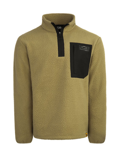 Jcb Workwear Unisex Borg Fleece Olive Green Size L JCB013OL