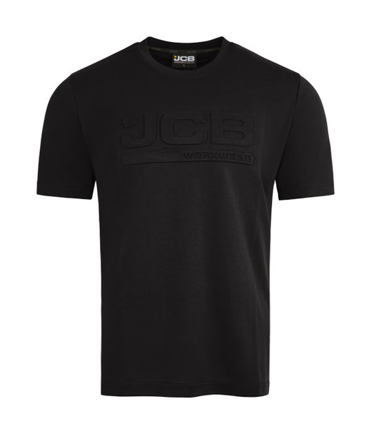 Jcb Workwear Unisex 3D Embossed T-Shirt Black Size M JCB014BLM