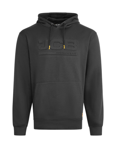 Jcb Workwear Unisex Embossed Hoody Black Size XS JCB015BLXS