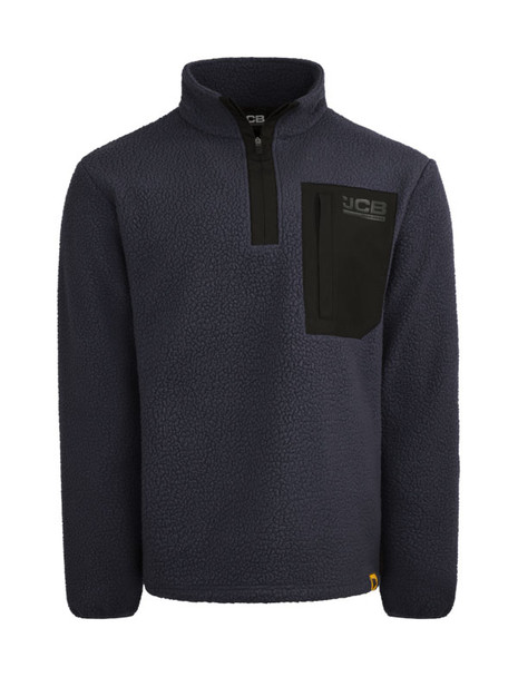 Jcb Workwear Unisex Borg Fleece Navy Blue Size L JCB013NL