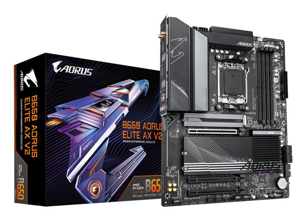 Gigabyte B650 AORUS ELITE AX V2 Motherboard - Supports Amd B650 AORUS ELITE AX V2
