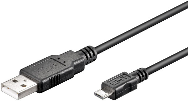MicroConnect USBABMICRO5 Micro USB Cable. Black. 5m USBABMICRO5