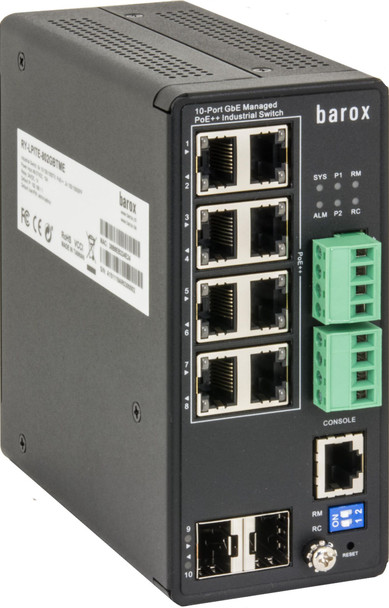 Barox RY-LPITE-802GBTME Switch for DIN rail. 1GBit/s. RY-LPITE-802GBTME
