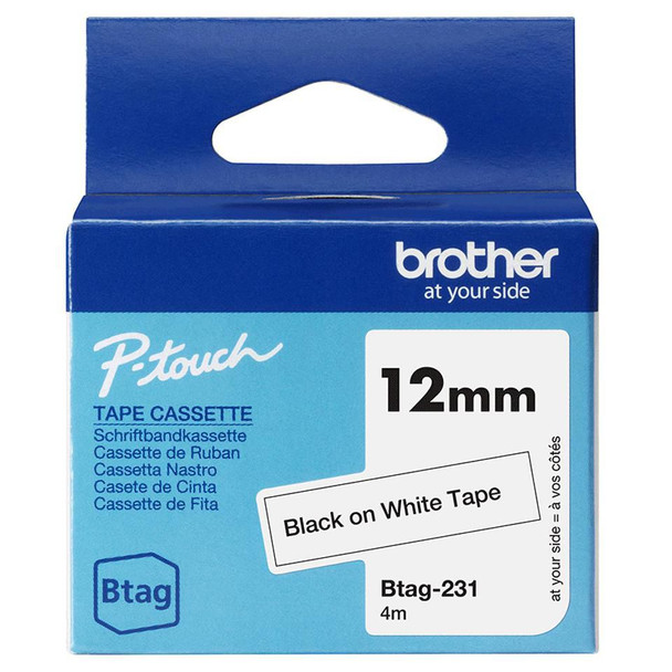 Brother BTAG-231 Label-Making Tape Black On BTAG-231