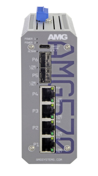 AMG AMG570-4GAT-2S-P120 Industrial Managed Switch. 4x AMG570-4GAT-2S-P120