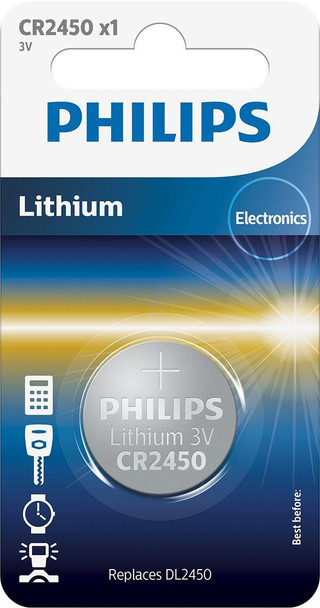 Philips CR2450/10B Lithium 3.0V coin 1-blister CR2450/10B