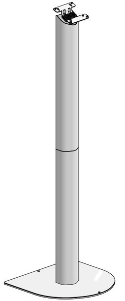 Ergonomic Solutions SURF002-32 Floorstand Halfmoon -White-. SURF002-32