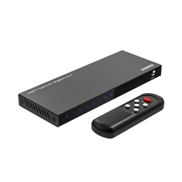 MicroConnect MC-HDMISWITCH0501-8K 8K@60Hz HDMI Switch 5x1. HDCP MC-HDMISWITCH0501-8K