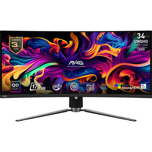 MSI MAG 341CQP QD-OLED Computer Monitor 86.4 Cm MAG 341CQP QD-OLED