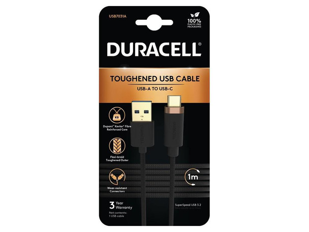 Duracell USB7031A Power Cable Black USB7031A