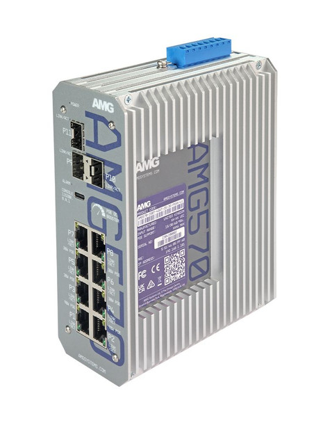 AMG AMG570-2GBT-4GAT-2G-3S-P190-LV Industrial Managed Switch. 8x AMG570-2GBT-4GAT-2G-3S-P190-LV