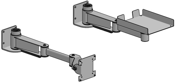 Ergonomic Solutions EET231-02 2x Wallmounted 400mm EET231-02