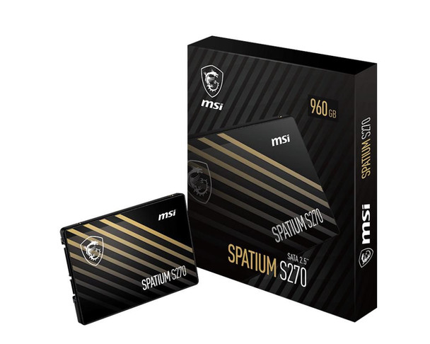 MSI SPATIUM S270 SATA 2.5 960GB 2.5" Serial Ata Iii 3D Nand SPATIUM S270 SATA 2.5 960GB
