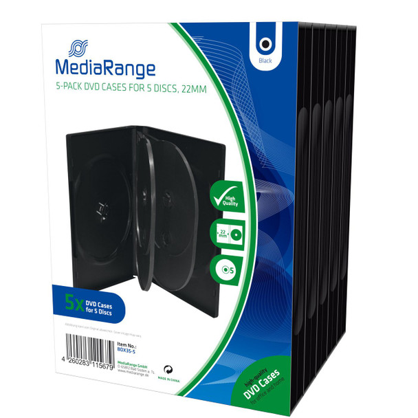 MediaRange BOX35-5 DVD Leerbox 5eredVD Box 5 BOX35-5