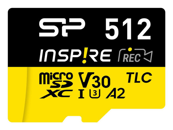 Silicon Power SP512GBSTXLA2V1NSP Inspire 512 Gb Microsdxc SP512GBSTXLA2V1NSP