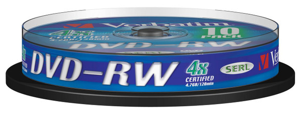 Verbatim 43552 DVD-RW 4x. 4.7GB Branded 43552