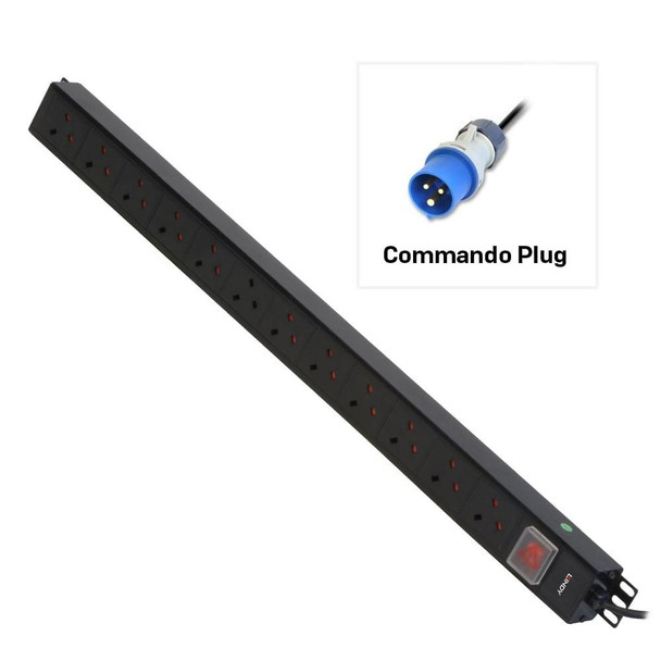 Lindy 29999 Vertical 12 Way PDU. 12 x  29999
