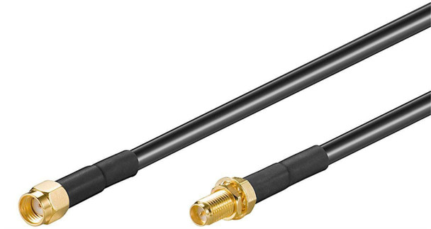 MicroConnect 51675 WLAN Extension Cable 1m Black 51675