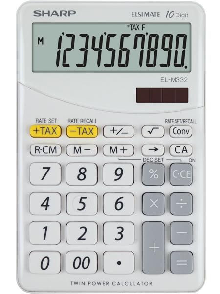 Sharp SH-ELM332BWH El-M332 Calculator Desktop SH-ELM332BWH