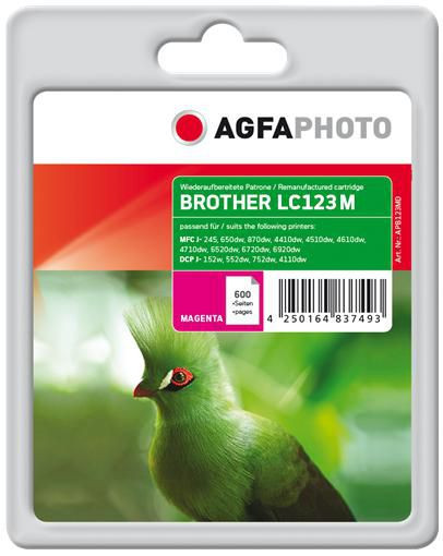 AgfaPhoto APB123MD Ink Magenta rpl LC123M. 11ml APB123MD