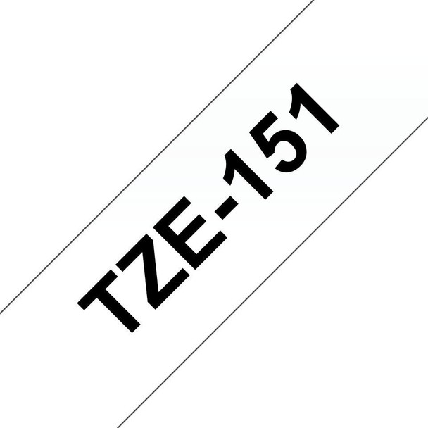 Brother TZE151 TZE151 24MM BLACK ON CLEAR TZE151
