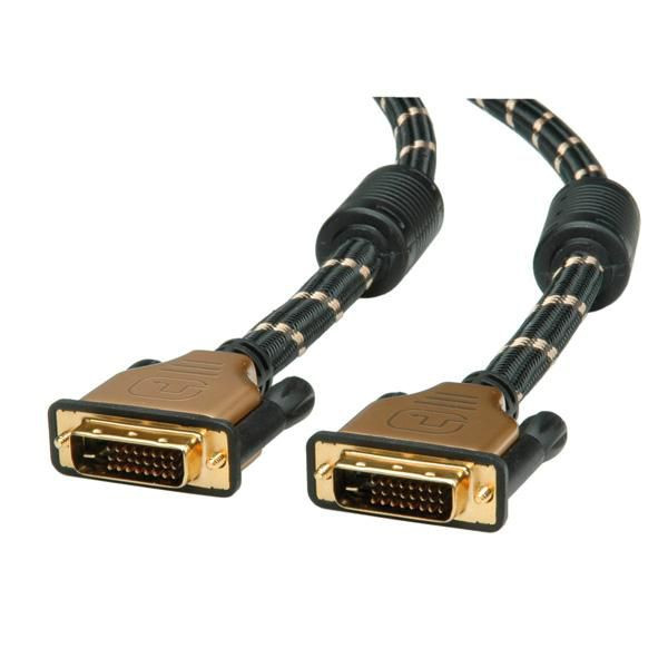 Roline 11.04.5518 GOLD DVI Cable. DVI 24 + 1. 11.04.5518