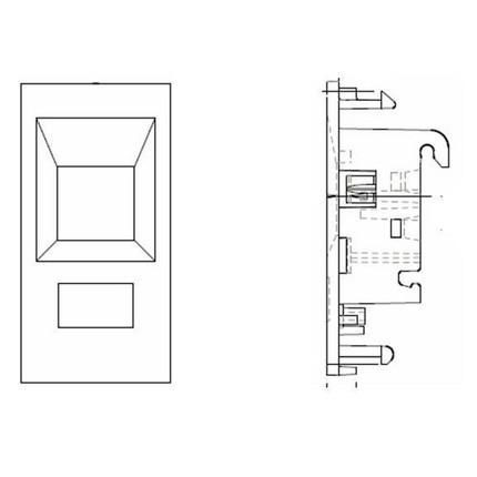 Belden NN01552 Insert Euromod Outlet Flush NN01552