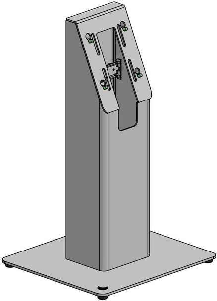 Ergonomic Solutions KIOSKSLIM02-02 Counter mounted Kiosk -BLACK- KIOSKSLIM02-02