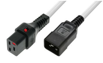 MicroConnect MC-C19C20LOCK-3M-W Powercord C19 IEC Lock - C20 MC-C19C20LOCK-3M-W