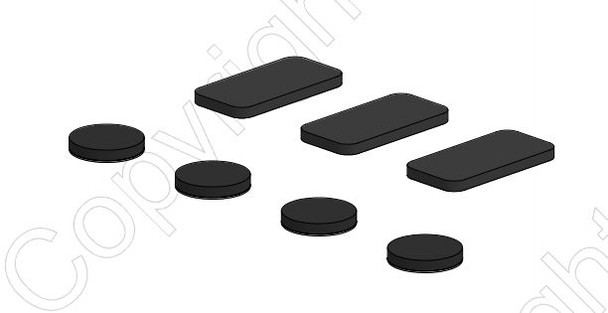 Ergonomic Solutions SPUF101-02 Spare part - Felt pads SPUF101-02