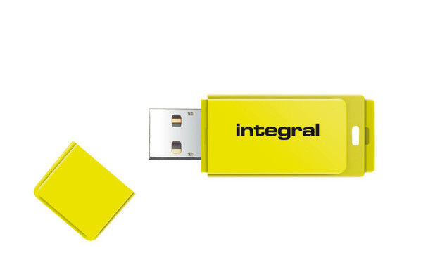 Integral INFD16GBNEONYL 16Gb Usb2.0 Drive Neon Yellow INFD16GBNEONYL