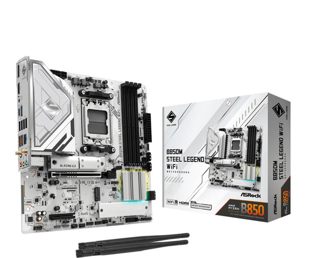 Asrock 90-MXBS2-A0UAYZ B850M Steel Legend Wifi Amd 90-MXBS2-A0UAYZ
