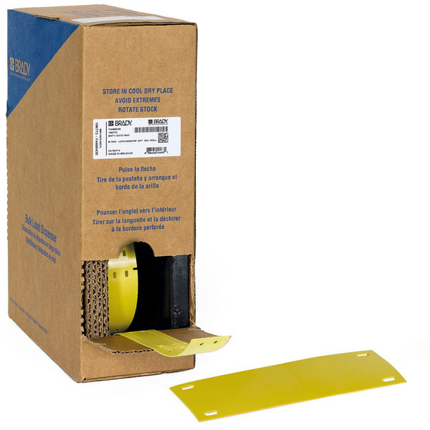 Brady BM-25X75-7598-YL Bulk Linerless Polyester BM-25X75-7598-YL