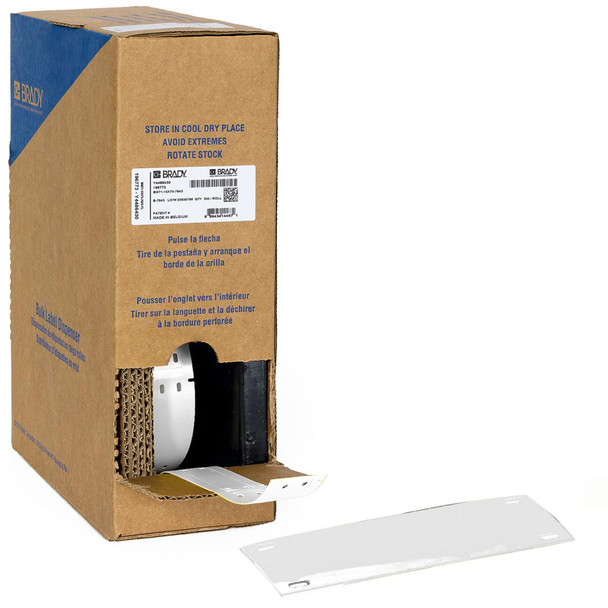 Brady BM-25X75-7598-WT Bulk Linerless Polyester BM-25X75-7598-WT